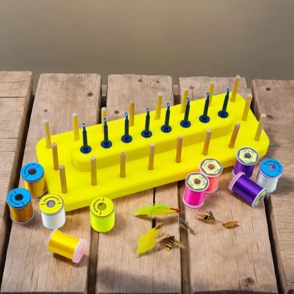 Fly Tying Thread Spool Stand 2 In 1 Fly Tying Tool Caddy Fly Tying Storage Rack for Lure Fly Fishing