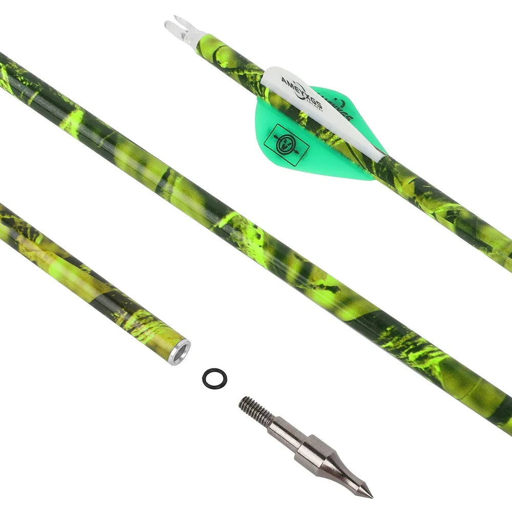 12X 30" Archery Carbon Arrows SP500 Screw Arrowhead Vanes Shooting Hunting Recurve Compound Bow Hunting Target Practice