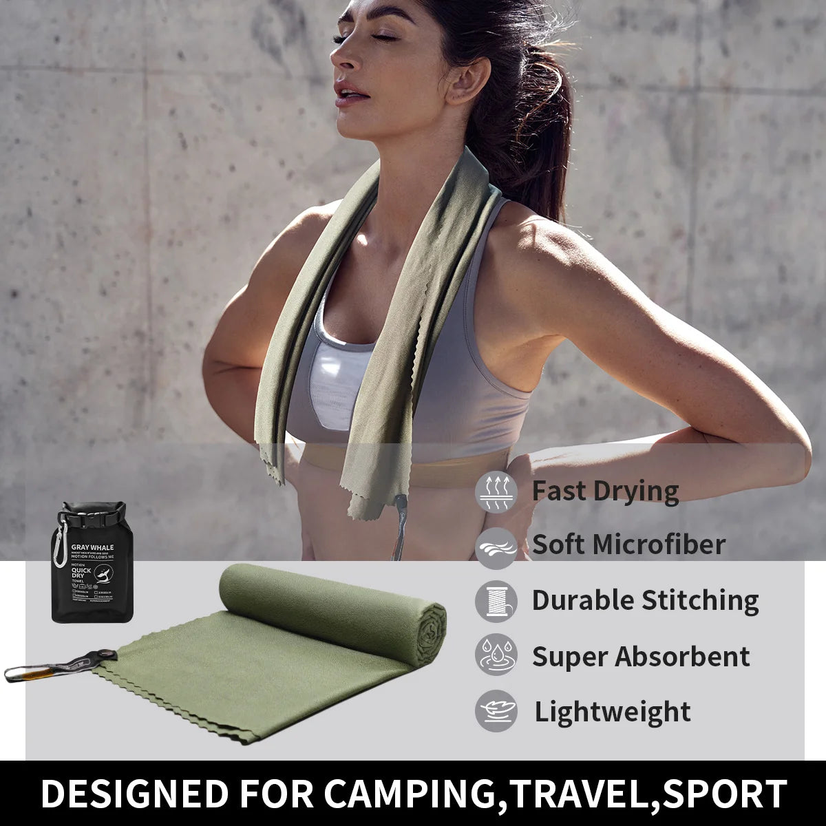 Quick Dry Towel-Super Absorbent Fast Drying Towel-Travel Towel Fast Drying Lightweight-Microfiber Rapid Dry Towel for Swimming