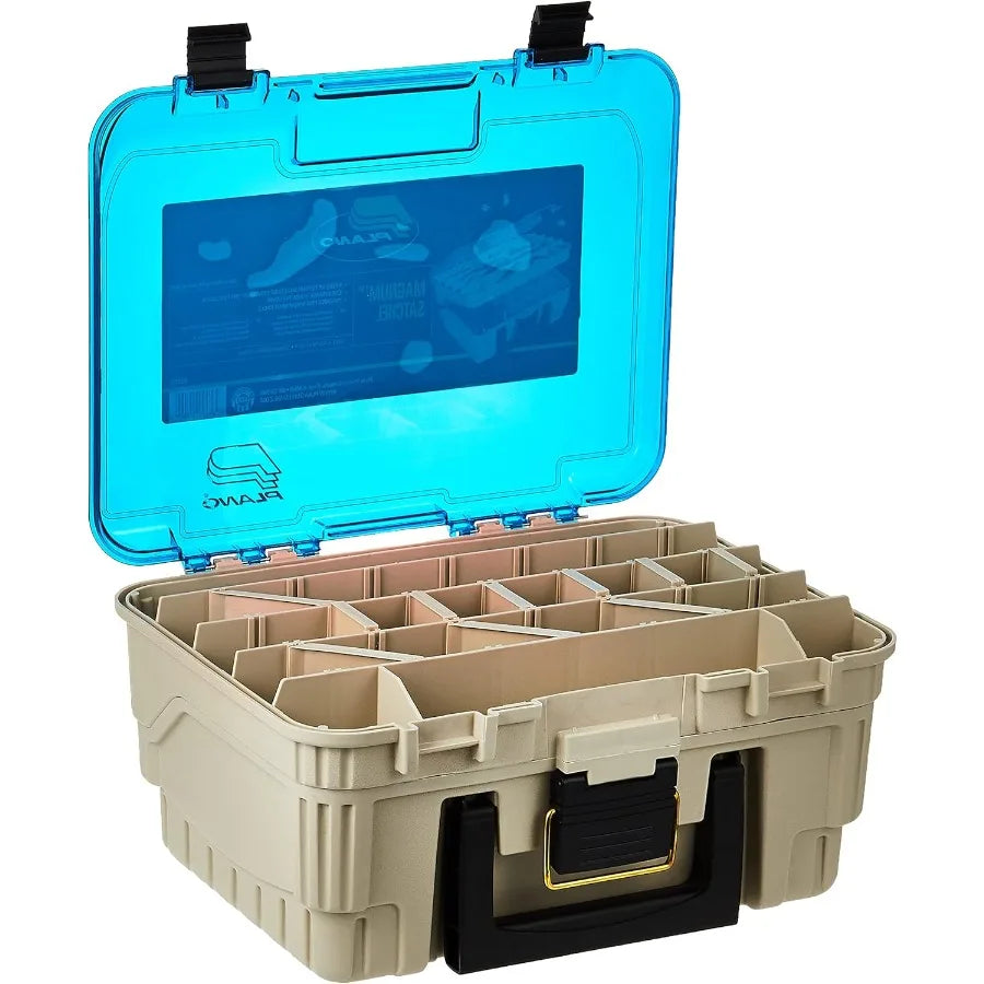 1349-00 Two Level Magnum 3449 Tackle Box Sandstone Blue One Size