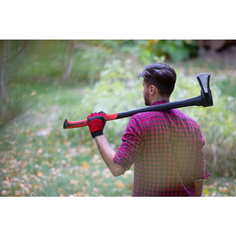 Garden Furniture  36” Splitting Axe, Wood Splitter Maul, Log Ax, Shock Absorbing Fiberglass Anti-Slip Handle with Blade Cover
