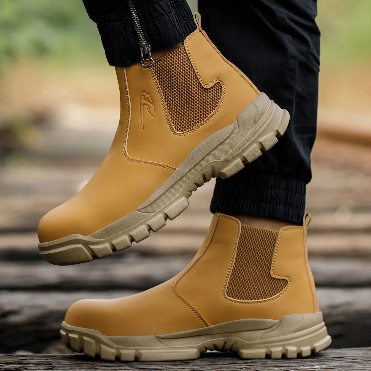 Waterproof Safety Shoes Men's Work Steel Toe Caps Male Indestructible Protective Puncture-Proof Security Footwear Work Boots
