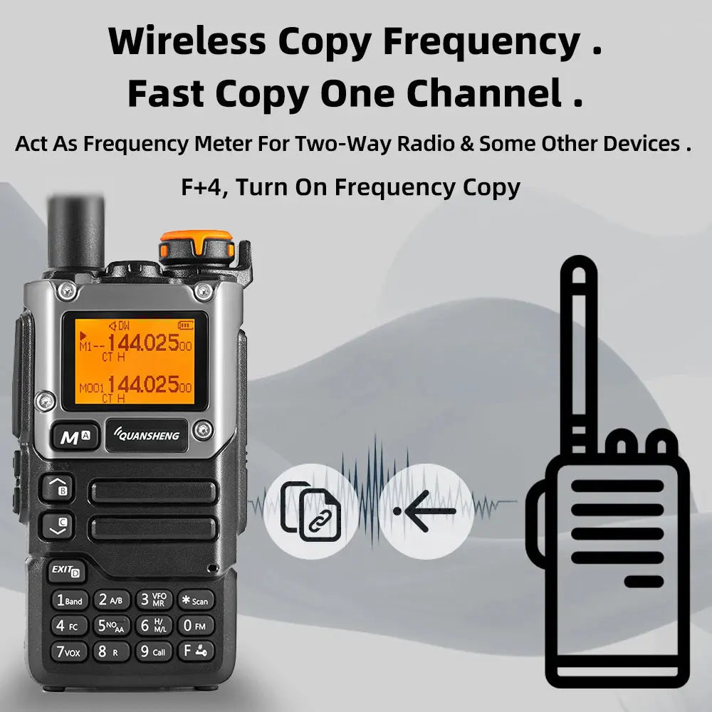Quansheng UV K5 8 Walkie Talkie Am Fm Communication Ham Amateur Long Range Wireless Set With Programming Cable and 771 Antenna