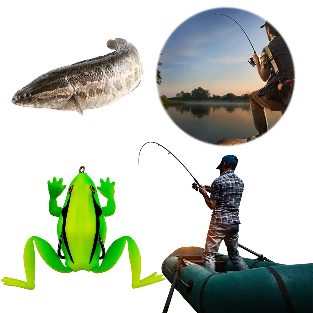 Frog Lure Fishing Bait 6.5cm 19g Floating Soft Frog Fishing Lure Topwater Wobbler Soft Bait for Bass Catfish Fishing Tools