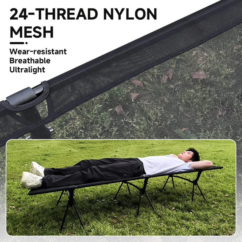 WESTTUNE Mesh Camping Bed Ultralight Durable Travel Tent Cot Folding Backpacking Cot for Camping Hiking Travel Home Sleeping Bed