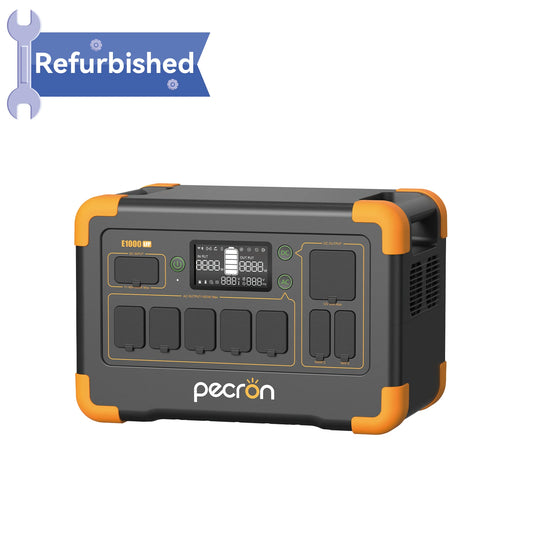 Used-pecron E1000LFP Portable Power Station 1024Wh LiFePO4 Battery Backup 1800W Solar Generator Expandable to 4096Wh Charging